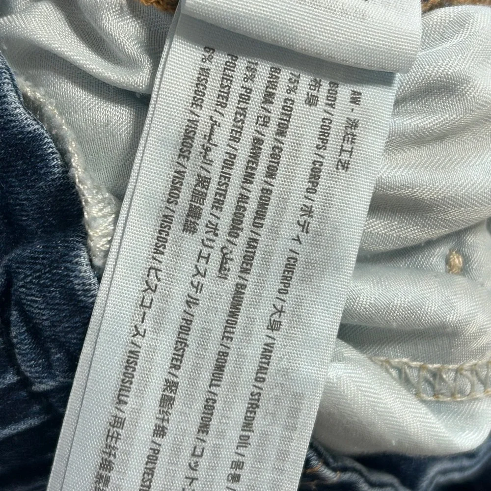 Abercrombie Kids High Rise‎ Mini Mom Jean Distressed Blue Denim Size 13/14